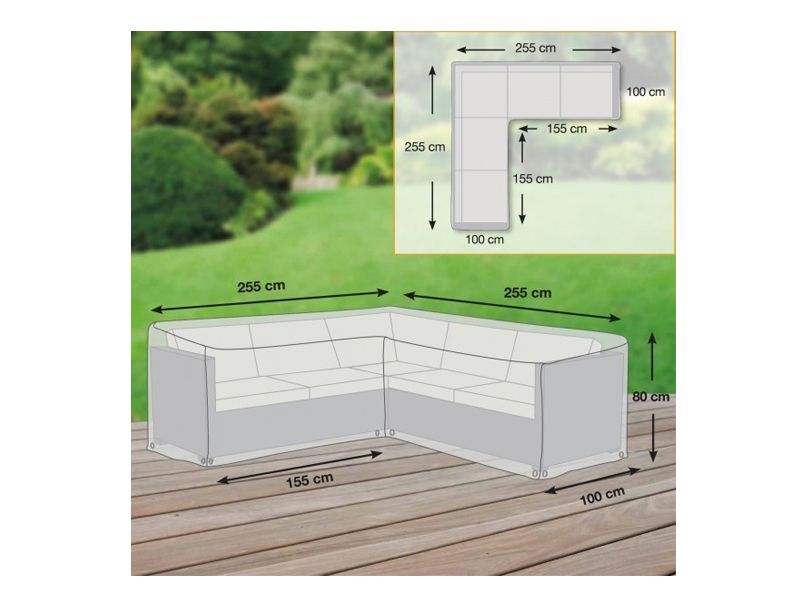 Ochranná plachta na sedací soupravu L-Form L (255x255cm)